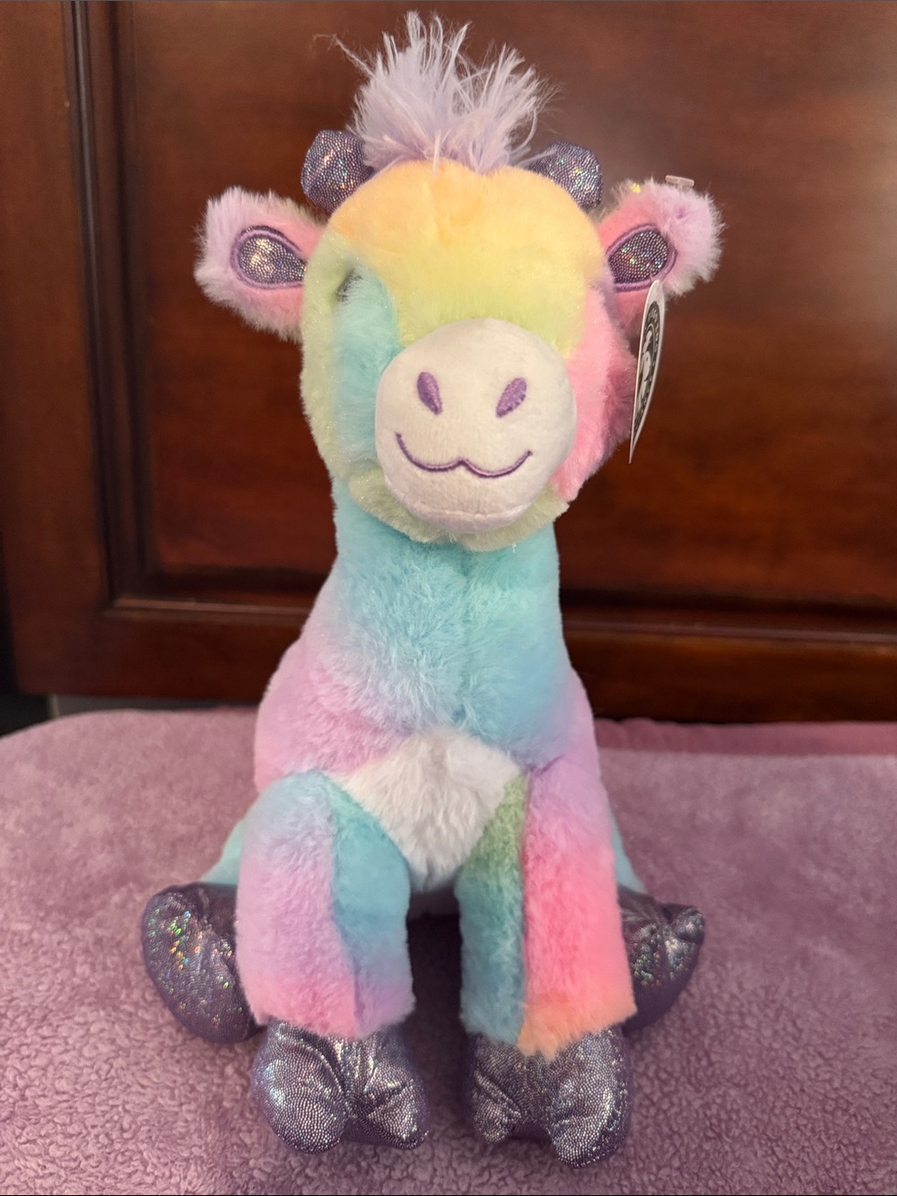 Pastel Rainbow Unicorn Plush Toy - Soft Multicolor Comfort